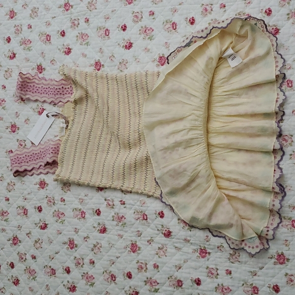 Loveshackfancy Jax smocked ruffle mini dress S - Picture 12 of 17